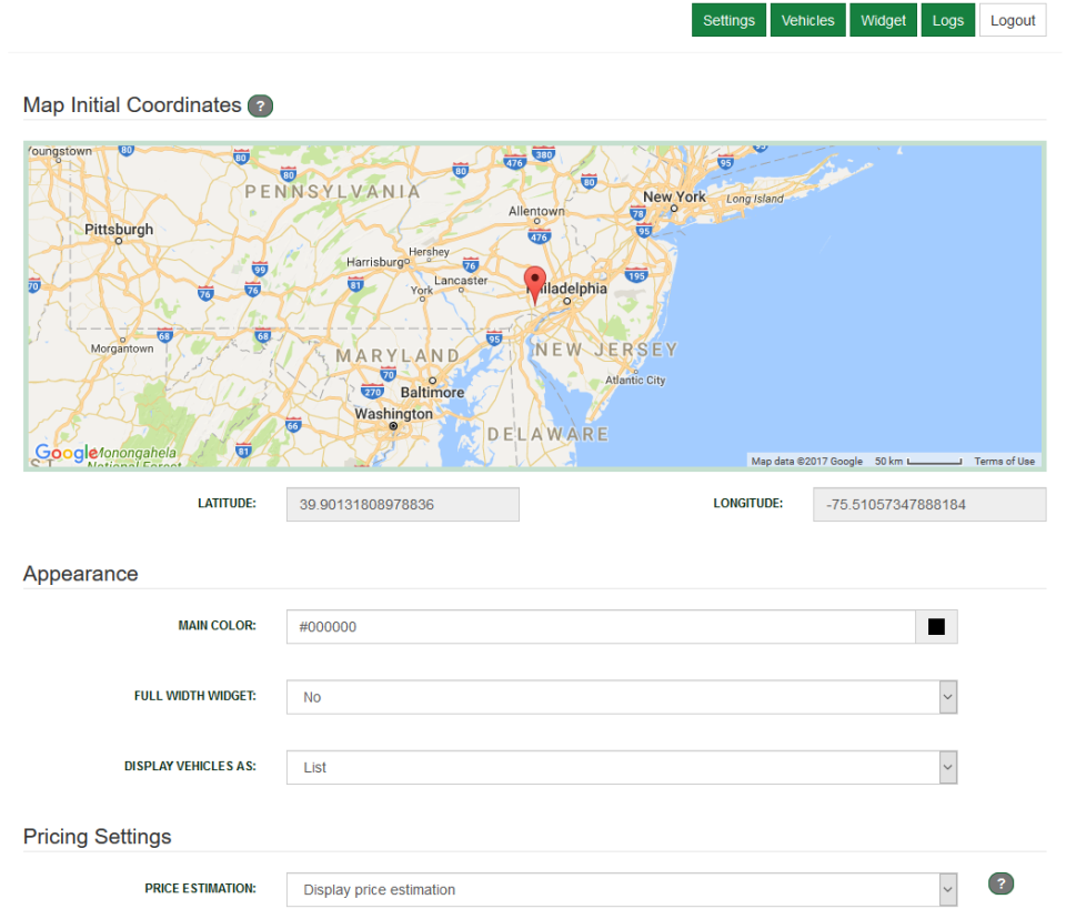 screenshot of Livery Coach